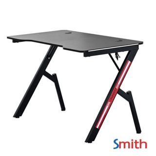 good.tools-SMITH โต๊ะเกมมิ่ง รุ่น MERCULAR-02 ขนาด 60x120x73 ซม. สีดำ  ถูกจริงไม่จกตา