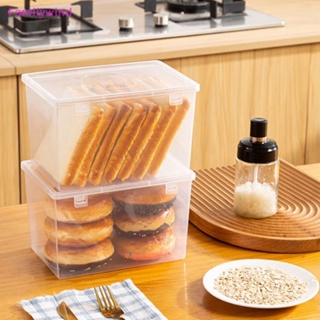 Familywind&gt; กล่องเก็บขนมปังปิ้ง แบบใส พร้อมฝาปิด สําหรับบ้าน