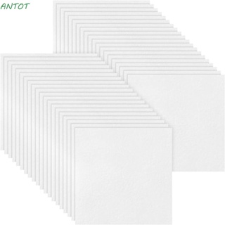 Antot กระดาษเตาเผาไมโครเวฟ เซรามิค ไฟเบอร์ สีขาว 3x3 นิ้ว ฉนวนกันความร้อน 100 แผ่น DIY