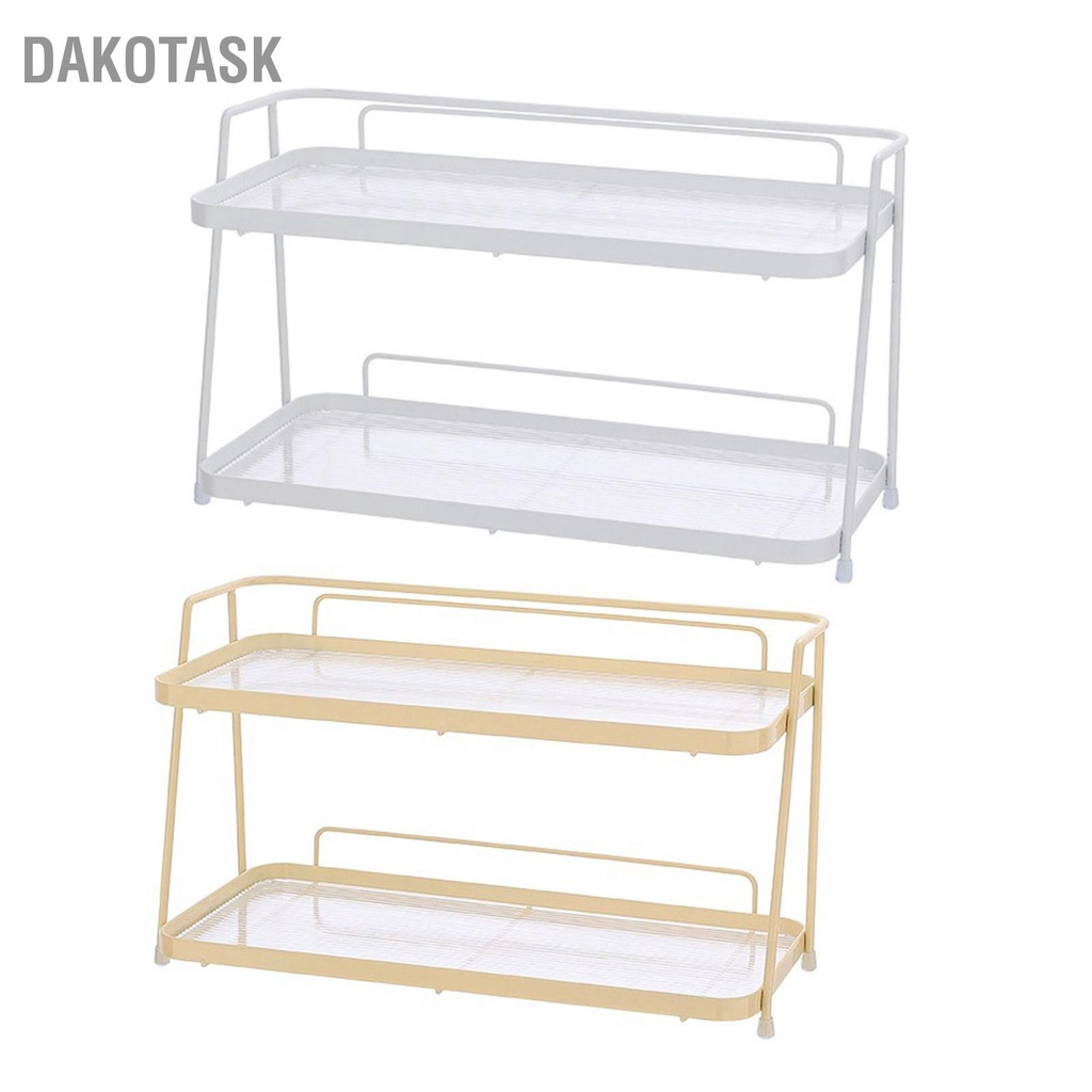 dakotask-2-ชั้นเคาน์เตอร์ห้องน้ำorganizerเคาน์เตอร์ยืนrackผู้ถือเครื่องสำอางชั้นวางของผู้ถือเครื่องสำอาง