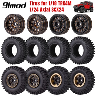 9imod ล้อยาง ดุมล้อ ทองเหลือง สําหรับ 1/18 TRX4M 1/24 SCX24 1/18 TRX4M 1/24 SCX24