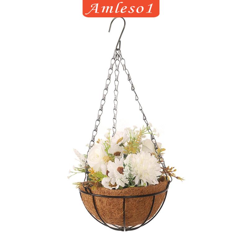 amleso1-พวงหรีดตะกร้าดอกไม้ปลอม-เหมาะกับฤดูใบไม้ผลิ-และฤดูร้อน-สําหรับแขวนตกแต่งบ้านฟาร์ม-งานแต่งงาน-และผนัง