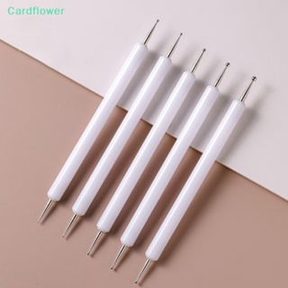 &lt;Cardflower&gt; แปรงปากกาอะคริลิค 2 ทาง ด้ามจับไม้ พลอยเทียม สําหรับตกแต่งเล็บเจล UV ลดราคา