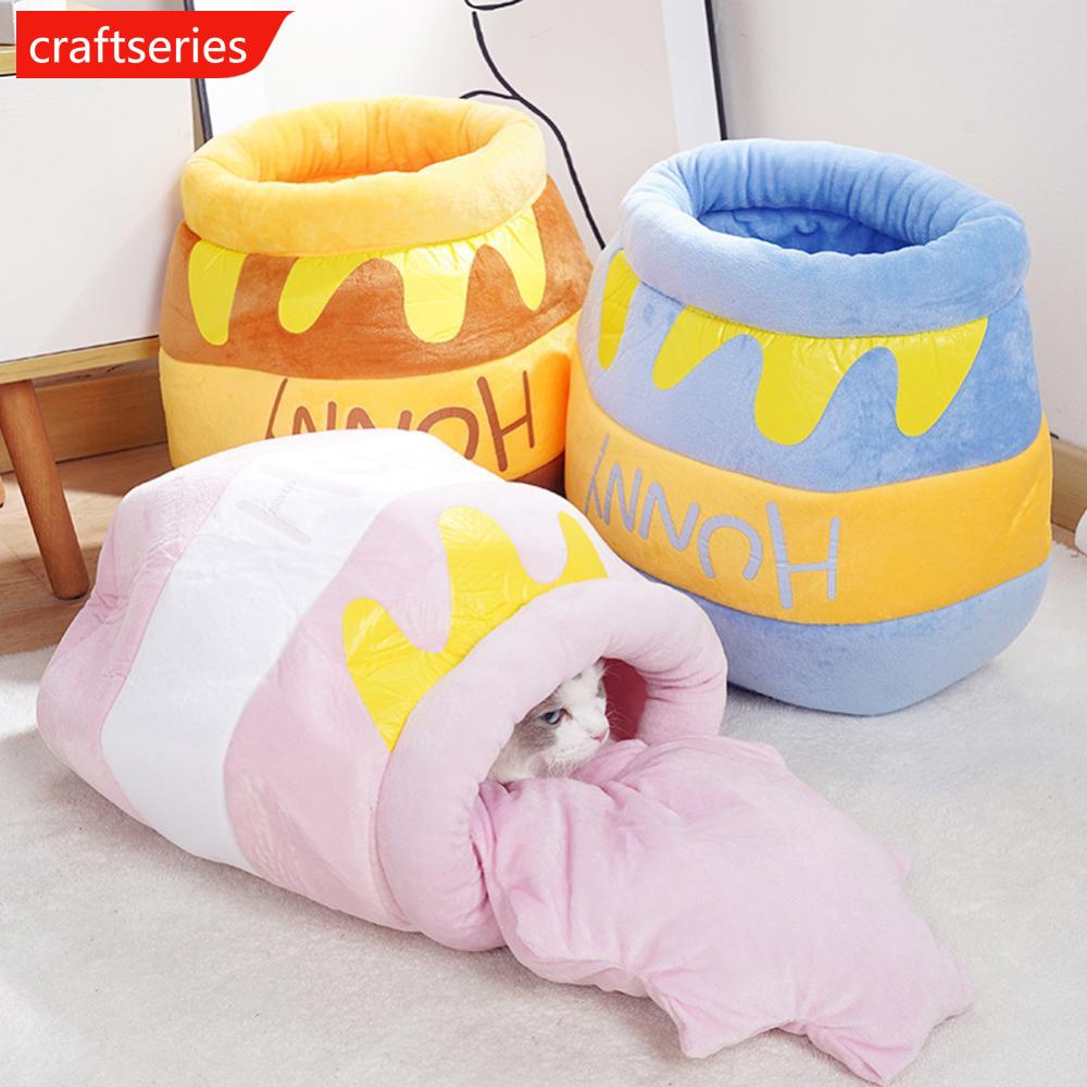 craftseries-ที่นอนสัตว์เลี้ยง-รูปโหลน้ําผึ้งน่ารัก-แบบนิ่ม-ให้ความอบอุ่น-สําหรับสัตว์เลี้ยง-สุนัข-แมว-ขนาดเล็ก-i3r8