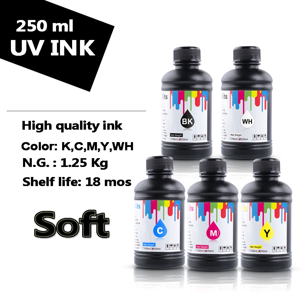 250ML UV Ink kit For Epson L800 L805 L1800 R290 R330 1390 1400 4800 ...