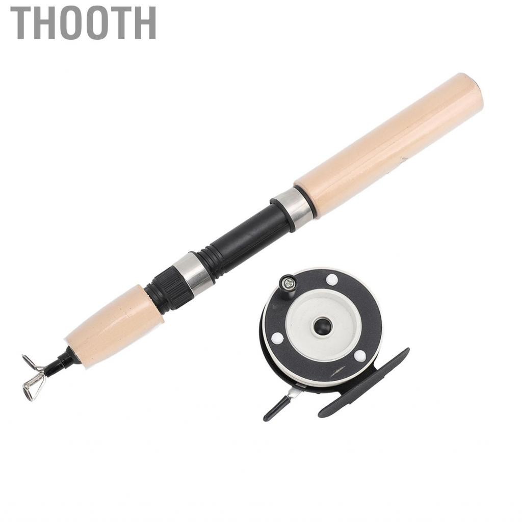 Thooth Winter Fishing Pole Ice Rod Reel Combo 75cm for Fathers