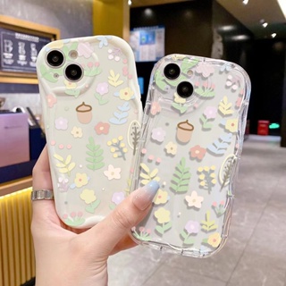 3D Wave Surface ที่รองรับ iPhone 15 11 14 13 12 Pro Max XR 7Plus 8Plus 6 6s 7 8 Plus X XS Max SE 2020 Bake Cover