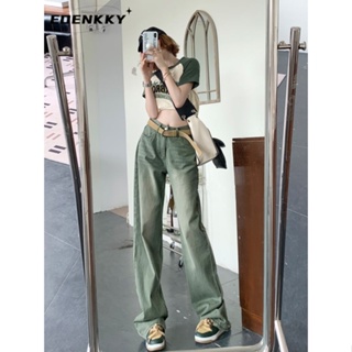 EOENKKY  กางเกงขายาว กางเกงยีสน์ผู้หญิง ทรงหลวม ๆ ตรง Retro Hip Hop Pants 2023 NEW Style  Comfortable Korean Style สวยงาม Chic A27L0AI 36Z230909