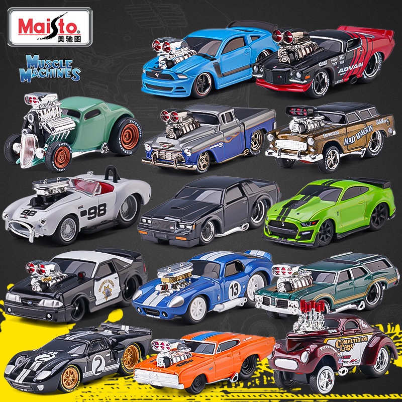 1-64-รถกล้ามเนื้ออเมริกัน-diecast-รถของเล่น-สําหรับเด็กผู้ชาย-ของขวัญวันเกิด-รถของเล่นเด็ก-รถเก็บสะสม