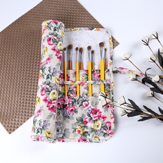 #文具盒/ เคสดินสอ#新款水粉笔帘 กระเป๋าดินสอ พิมพ์ลายดอกไม้ สร้างสรรค์ 22 หลุม สําหรับนักเรียน