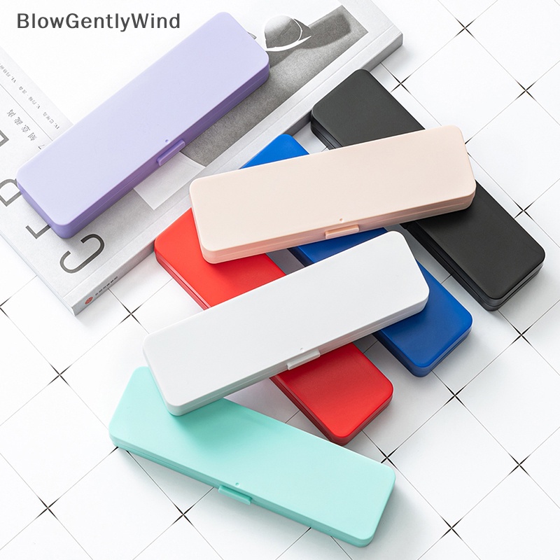 blowgentlywind-กล่องพลาสติก-สีแคนดี้-สําหรับใส่เครื่องเขียน-ปากกา-ของขวัญ-นักเรียน-สํานักงาน-bgw