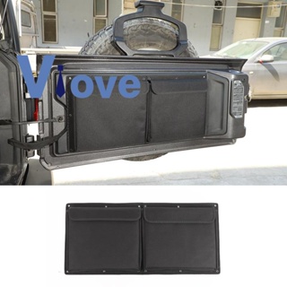 กระเป๋าเก็บเครื่องมือ ติดประตูท้ายรถยนต์ สีดํา สําหรับ Jeep Wrangler JK JL 2007-2023