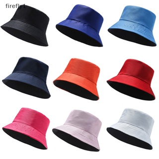 [Firefly] หมวกบักเก็ต สีพื้น พับได้ แฟชั่นฤดูร้อน สําหรับผู้หญิง [TH]