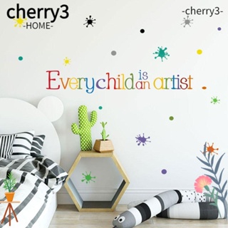 Cherry3 สติกเกอร์ PVC ลาย Every Child is A Artist ลอกออกได้ สําหรับติดตกแต่งผนังบ้าน ห้องนั่งเล่น