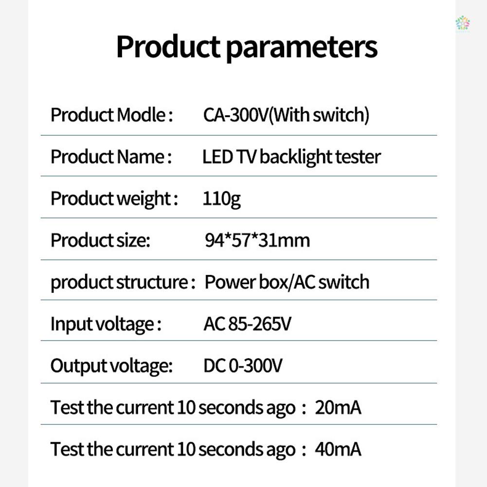 audioworld-ca-300v-บอร์ดทดสอบประจุไดโอด-แรงดันไฟฟ้า-พร้อมสวิตช์ไฟแบ็คไลท์-led-แบบพกพา