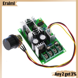 Eralml ลูกบิดสวิตช์ควบคุมความเร็วมอเตอร์ 20A PWM DC 12V 24V 36V 48V