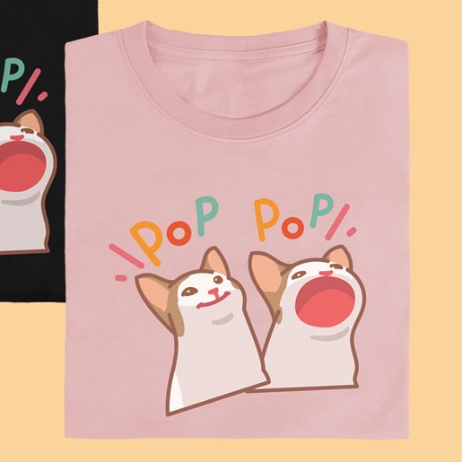 เสื้อเลือกตั้ง-pop-cat-meme-เสื้อยืด-t-shirt-unisex-cotton100