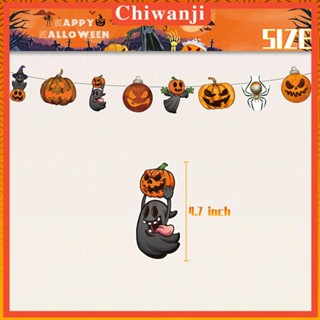 [Chiwanji] ป้ายแบนเนอร์ ลายฟักทองสีส้ม สําหรับตกแต่งปาร์ตี้ฮาโลวีน