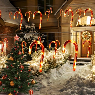 Icecream12.mx โคมไฟ Led พลังงานแสงอาทิตย์ 10 ดวง สีขาวอบอุ่น สําหรับตกแต่งทางเดิน เทศกาลคริสต์มาส