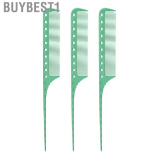 Buybest1 Hair Cutting Combs  ABS Lightweight Multifunctional Tail Ergonomic 3pcs Environmentally Friendly Wide Application for Barber Shop Women Home