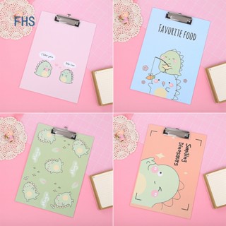 Fhs แฟ้มคลิปบอร์ด ขนาด A4 ลายการ์ตูน สําหรับใส่เอกสาร เครื่องเขียน