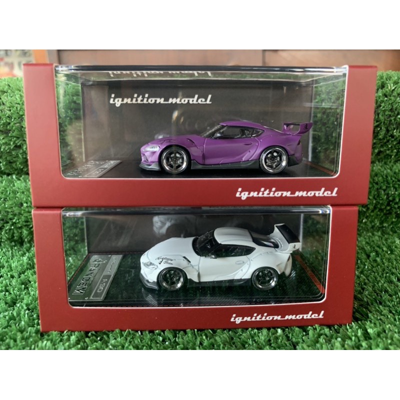 toyota-pandem-supra-a90-matte-purple-pearl-white-scale-1-64-ยี่ห้อ-ignition-model