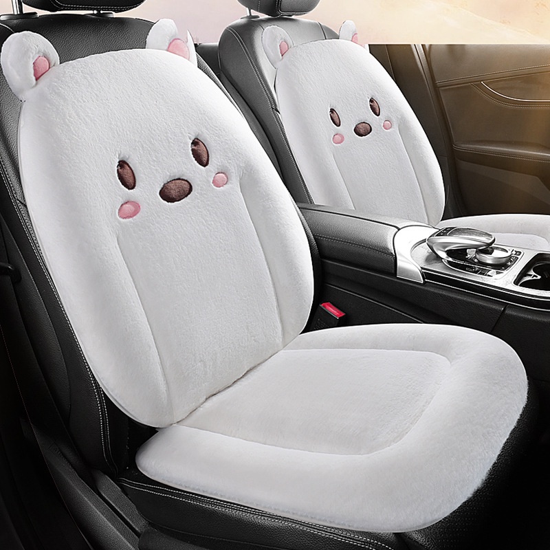 MIAOXIAO Plush Car Seat Cushion Cover Universal Soft Fluffy Winter Warm Car Seat Full Set For Most Car Seat Protector,Purple,5 Sit
