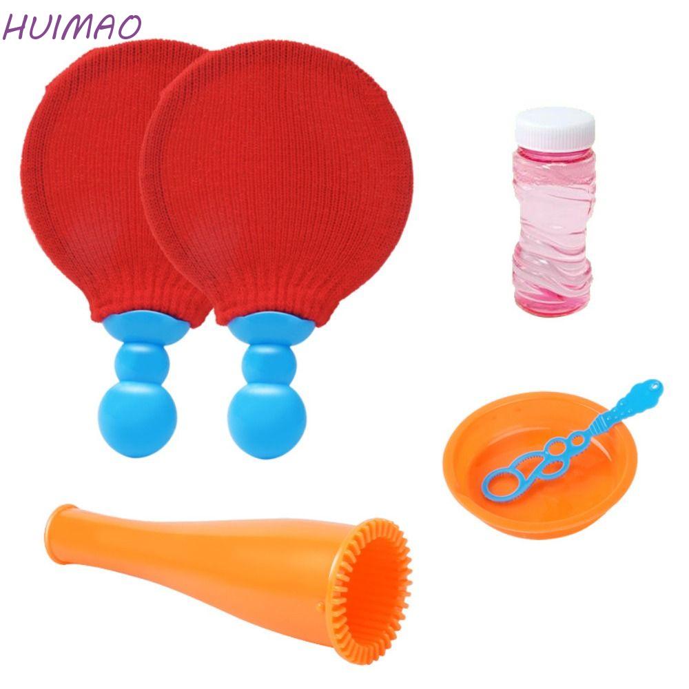 Huimao ลูกปิงปองตีฟองสบู่ พลาสติก ของเล่นเพื่อการศึกษา การ์ตูน ปิงปอง