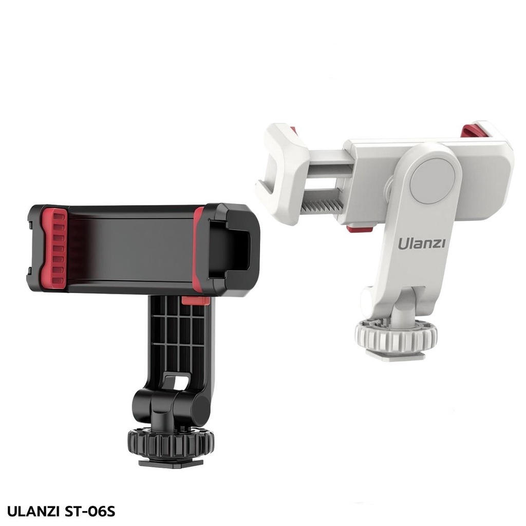 Ulanzi ST-06S Phone Holder Clip - 360° Dual Cold Shoe Mount for Vlogs
