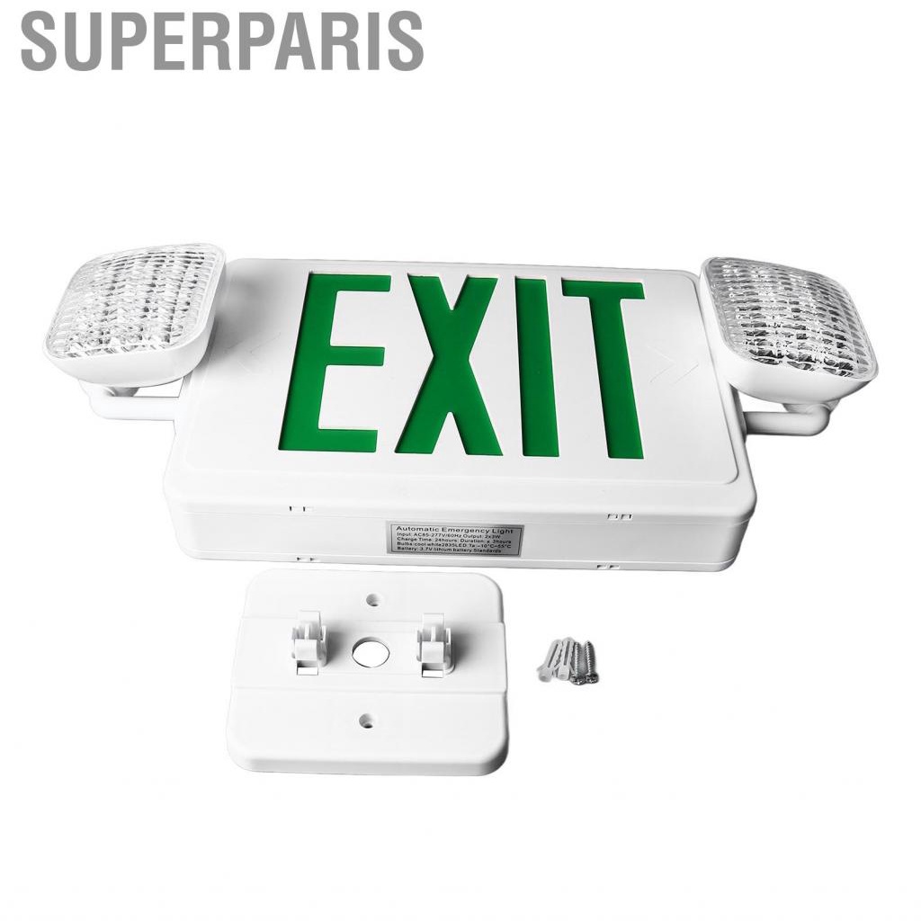 Superparis Ultra Bright LED Emergency Exit Sign 2x3W Adjustable Head ...