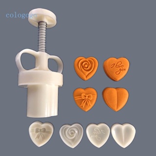 Colo แม่พิมพ์พลาสติก รูปหัวใจ ขนาด 30 กรัม สําหรับทําขนมไหว้พระจันทร์ คุ้กกี้ เบเกอรี่ DIY