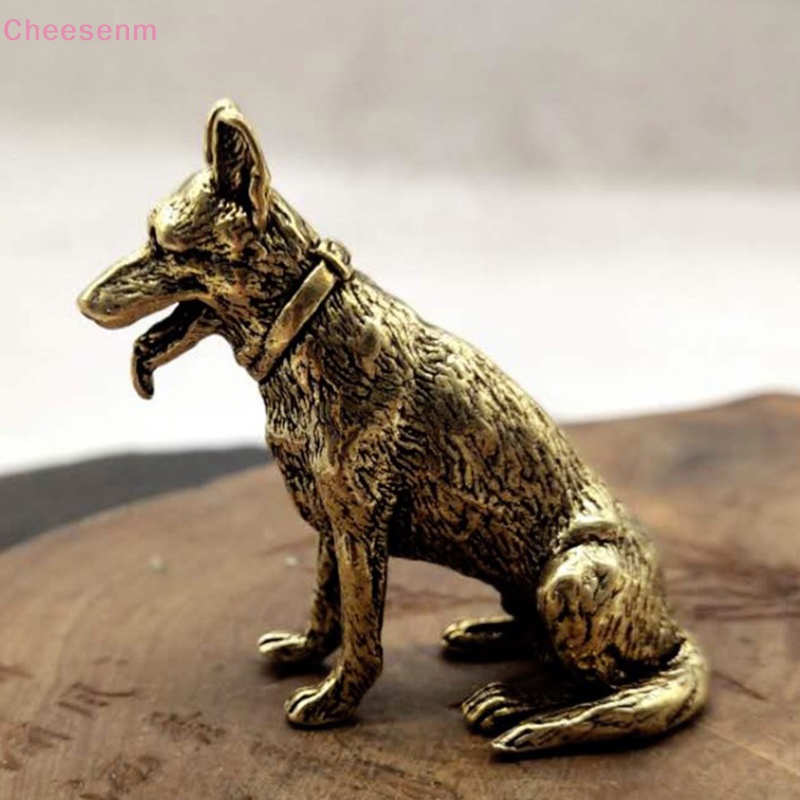 รูปปั้นหมาป่า-โลหะ-ทองเหลือง-ขนาดเล็ก-สไตล์จีนวินเทจ-สําหรับตกแต่งบ้าน