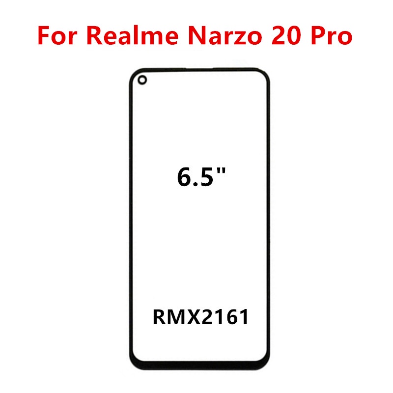 อะไหล่หน้าจอสัมผัส-lcd-ด้านหน้า-และแผงเลนส์กระจก-แบบเปลี่ยน-สําหรับ-realme-narzo-20-30-pro-50i-50a