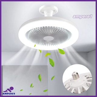 พัดลมติดเพดานพร้อมไฟLed 3-Speed E27 โคมไฟหัวพัดลมFlush Mountสำหรับห้องนอนสำนักงาน-AME1