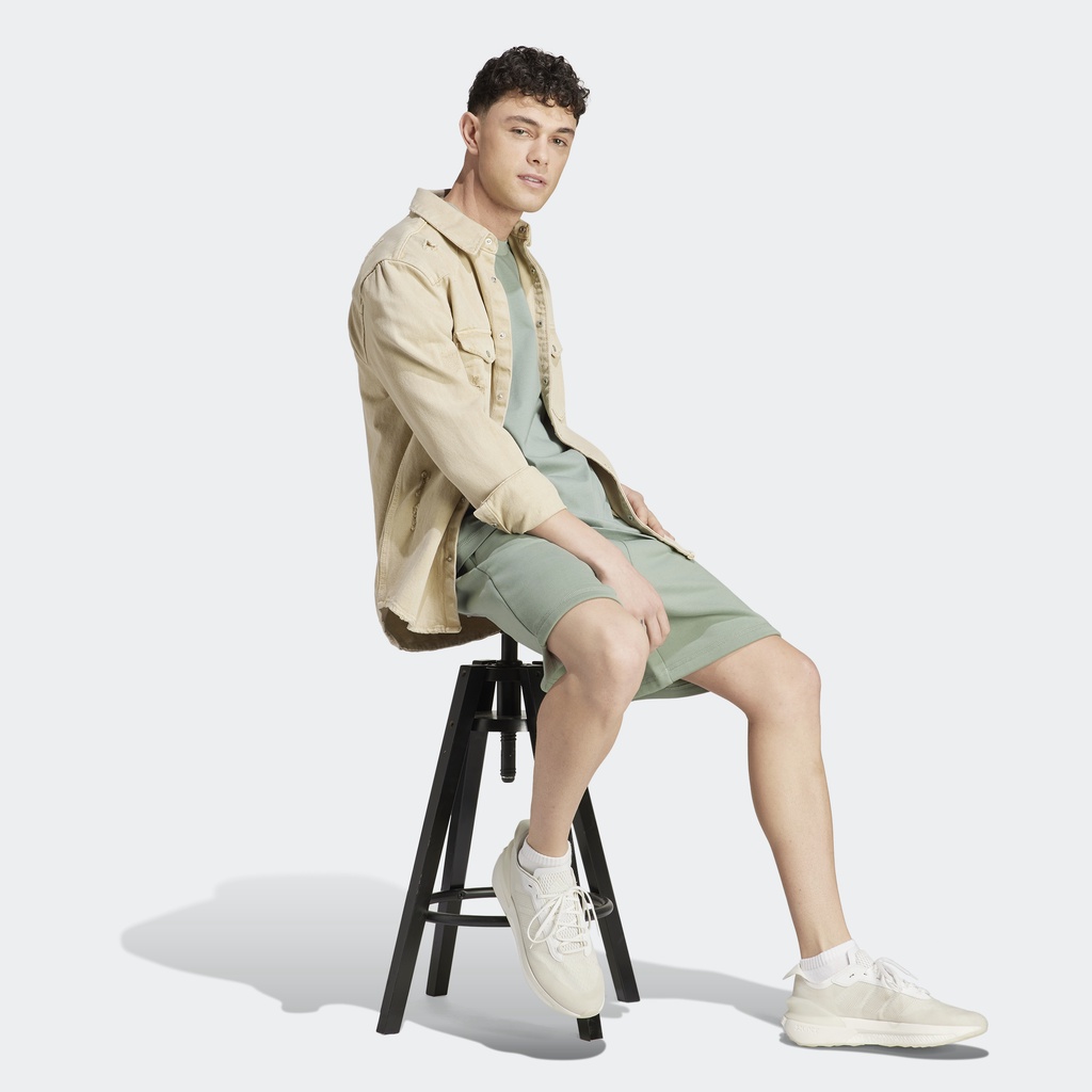 adidas-ไลฟ์สไตล์-กางเกงขาสั้นผ้าฟลีซ-lounge-ผู้ชาย-สีเขียว-ia9360