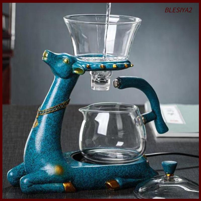 blesiya2-ที่กรองกาน้ําชา-แบบแก้ว-พร้อมฐานรอง-สีฟ้าใส-สําหรับตกแต่ง