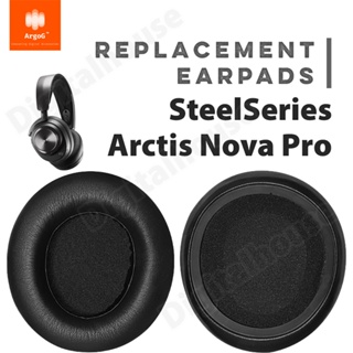 Argog แผ่นโฟมหูฟัง เมมโมรี่โฟมหนา ระบายอากาศ แบบเปลี่ยน สําหรับ SteelSeries Arctis Nova Pro