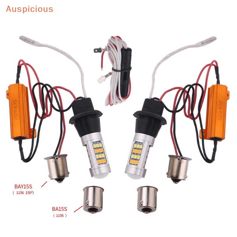 มงคล-2-ชิ้น-หลอดไฟโหมดคู่-led-อัตโนมัติ-ไฟเลี้ยว-ไฟวิ่งกลางวัน-drl-โคมไฟ-wy21w