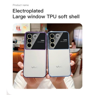 เคสโทรศัพท์มือถือ ซิลิโคนนิ่ม TPU ใส กันกระแทก สําหรับ Vivo V27 5G V27 5G