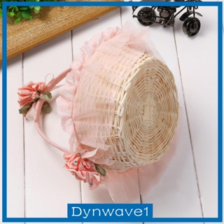 [Dynwave1] ตะกร้าผ้าซาติน แต่งลูกไม้ โบว์ ดอกไม้ สไตล์แฟรี่ สําหรับใส่ดอกไม้ งานแต่งงาน งานเฉลิมฉลอง