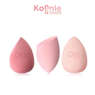 Oni Heartbeat Sponge Gift Box 3pcs โอนิ เซทฟองน้ำสำหรับแต่งหน้า 3 ชิ้น มาพร้อมกล่องเก็บรูปทรงหัวใจสุดน่ารัก.