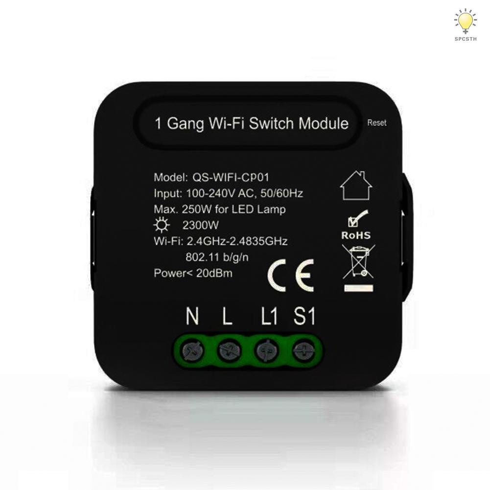 Cot QSWiFiCP01 Tuya โมดูลสวิตช์อัจฉริยะ WiFi 1 Gang ควบคุมผ่านแอปมือ
