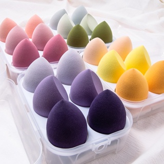 Gemeng ชุดพัฟฟองน้ําแต่งหน้า รูปไข่ พร้อมกล่องเก็บ