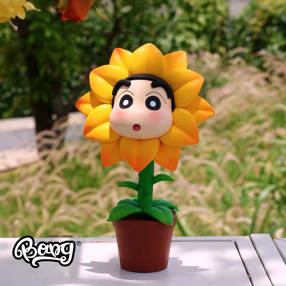 ฟิกเกอร์-รูปปั้นดอกทานตะวัน-echo-kasugabu-flower-shop-first-bomb-sunflower-shin-chan-ของเล่นสําหรับเด็ก