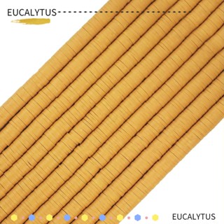 Eutus ลูกปัดดินโพลิเมอร์ ทรงกลม สีกากี 6 มม. สําหรับทําเครื่องประดับ DIY 10 เส้น 3400 ชิ้น