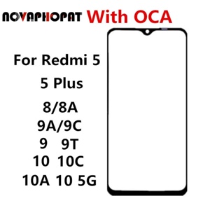 อะไหล่หน้าจอสัมผัส LCD และ OCA สําหรับ Xiaomi Redmi 10C 5 Plus 8 8A 9 9A 9C 9T