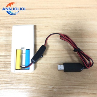 Ann สวิตช์แปลงแบตเตอรี่ 3V AAA USB แบบเปลี่ยน 2 ชิ้น สําหรับไฟ LED ของเล่นอิเล็กทรอนิกส์