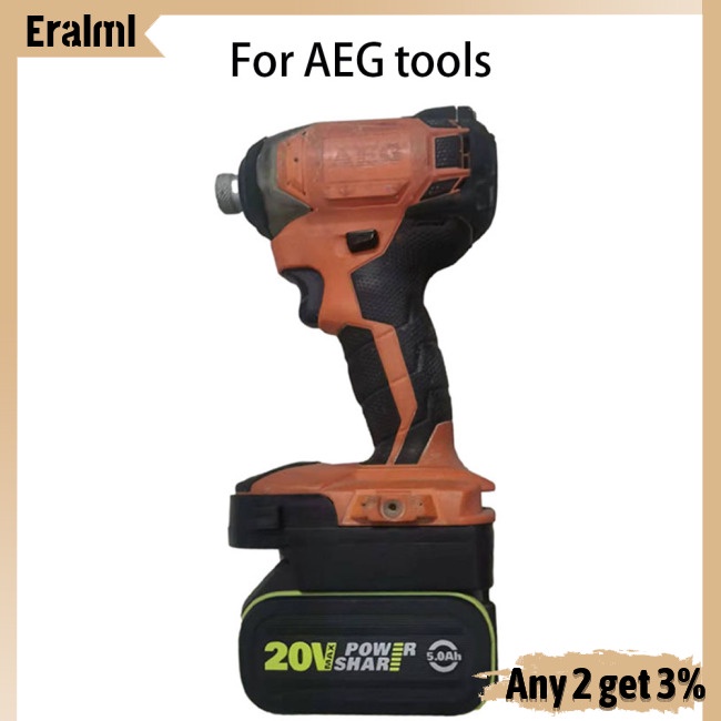 eralml-อะแดปเตอร์แปลงแบตเตอรี่-5-pin-สีเขียว-สําหรับ-ridgid-18v-aeg-18v