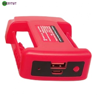 ⭐NEW ⭐USB Charger Adapter 1pcs 2.57"D X 3.58"W X 0.72"H For Milwaukee Portable Red