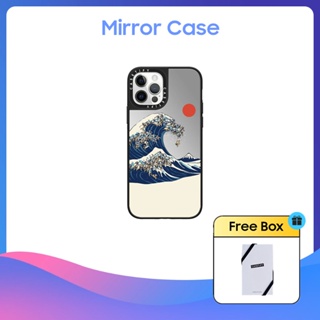 Casetify เคสโทรศัพท์มือถือแบบกระจกแข็ง ลาย The Great Wave off Kanagawa สําหรับ iPhone 11 12 13 14 15 Plus Pro Max